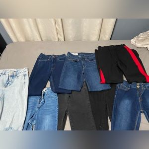 Jeans (Zara, Gap, Bluenotes, f21) $2 each, Zara $7 or 17 for all (8 items)